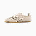 Tênis feminino Yuool Low Summer Edition Alba, off-white com trama aberta em crochê, vista lateral
