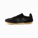 Tênis feminino Yuool Low Summer Edition Nero, preto com trama aberta em crochê, vista lateral